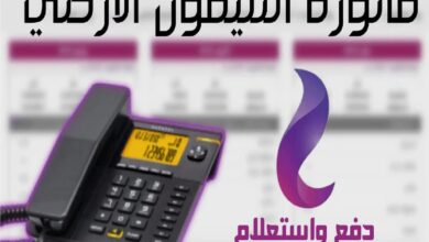 الاستعلام عن فاتورة التليفون الارضي