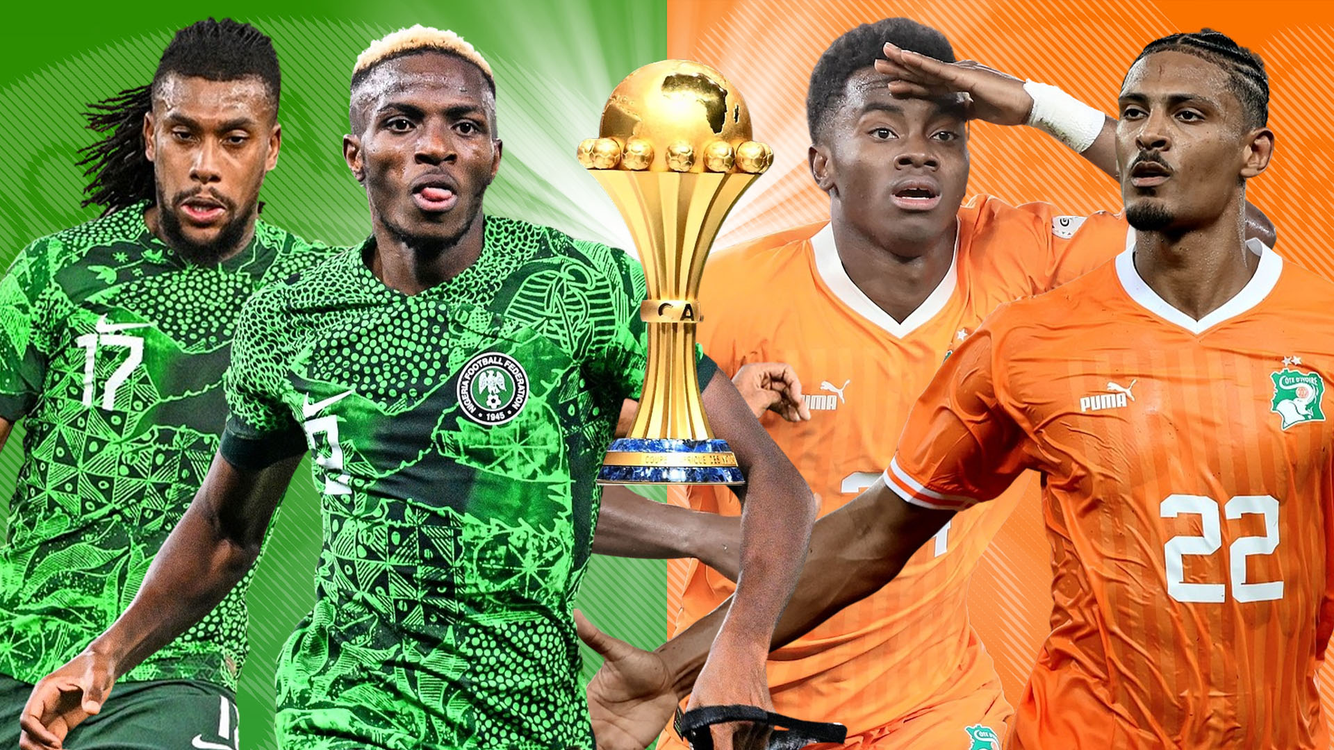 قنوات مجانية مفتوحة تنقل مباراة نيجيريا وكوت ديفوار